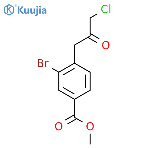 Methyl 3-bromo-4-(3-chloro-2-oxopropyl)benzoate structure