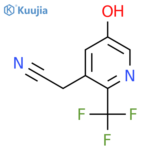 5-Hydroxy-2-(trifluoromethyl)pyridine-3-acetonitrile structure