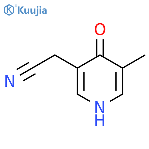 4-Hydroxy-3-methylpyridine-5-acetonitrile structure