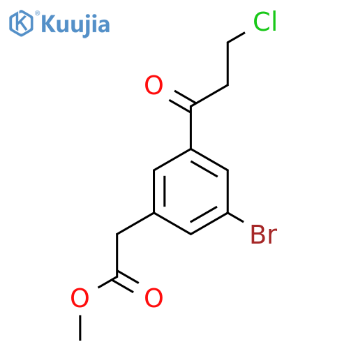 Methyl 3-bromo-5-(3-chloropropanoyl)phenylacetate structure