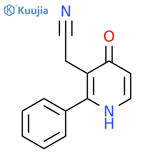 4-Hydroxy-2-phenylpyridine-3-acetonitrile structure