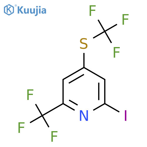 2-Iodo-6-(trifluoromethyl)-4-(trifluoromethylthio)pyridine structure
