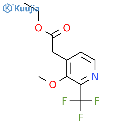 Ethyl 3-methoxy-2-(trifluoromethyl)pyridine-4-acetate structure
