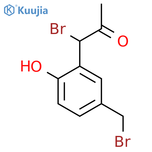 1-Bromo-1-(5-(bromomethyl)-2-hydroxyphenyl)propan-2-one structure