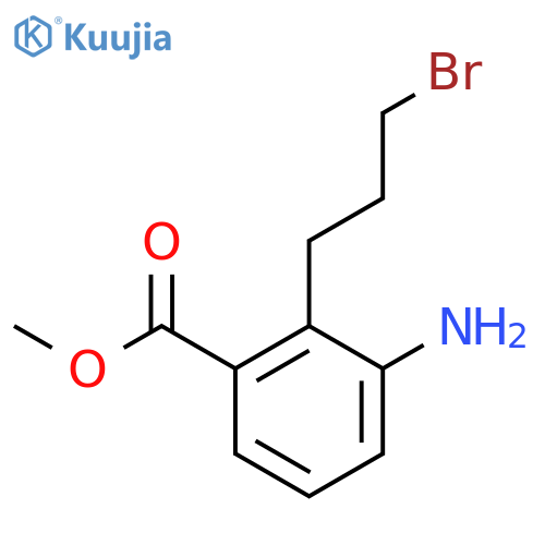 Methyl 3-amino-2-(3-bromopropyl)benzoate structure