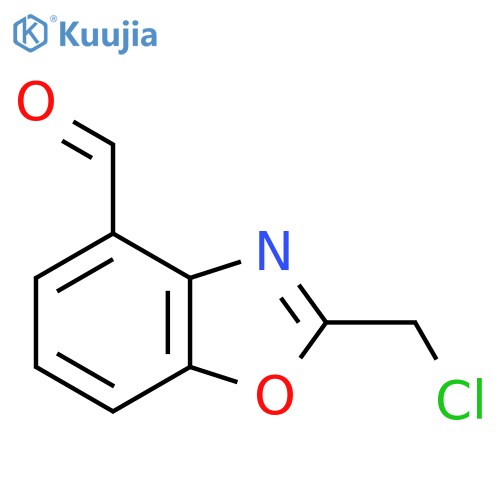 2-(Chloromethyl)benzo[d]oxazole-4-carboxaldehyde structure