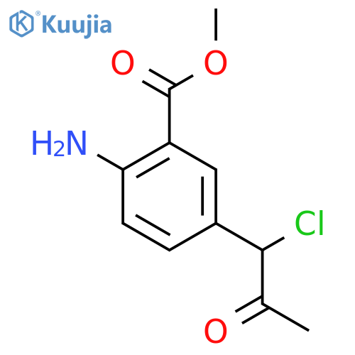 Methyl 2-amino-5-(1-chloro-2-oxopropyl)benzoate structure