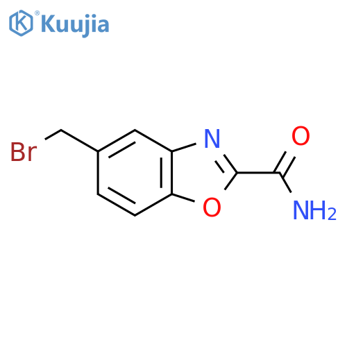 5-(Bromomethyl)benzo[d]oxazole-2-carboxamide structure