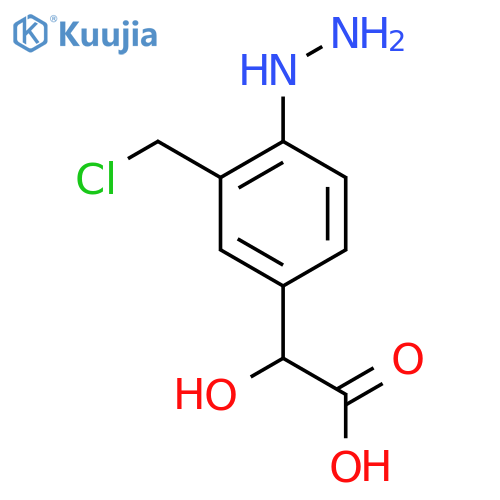 3-(Chloromethyl)-4-hydrazinylmandelic acid structure