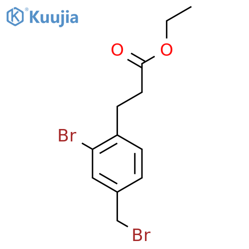 Ethyl 3-(2-bromo-4-(bromomethyl)phenyl)propanoate structure