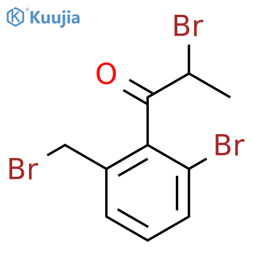 2-Bromo-1-(2-bromo-6-(bromomethyl)phenyl)propan-1-one structure