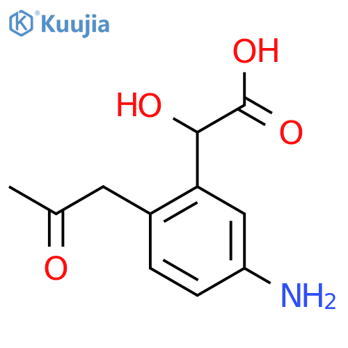 5-Amino-2-(2-oxopropyl)mandelic acid structure