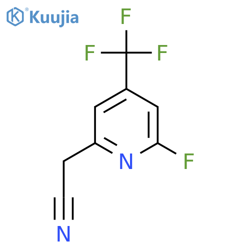 2-Fluoro-4-(trifluoromethyl)pyridine-6-acetonitrile structure