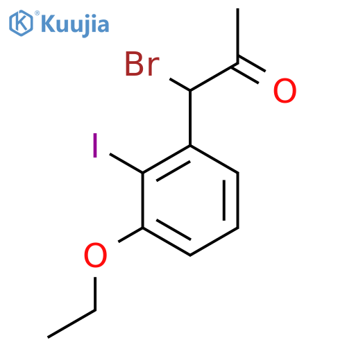 1-Bromo-1-(3-ethoxy-2-iodophenyl)propan-2-one structure