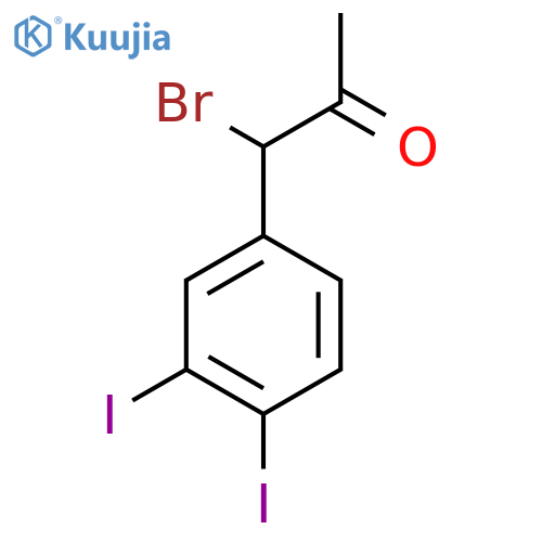 1-Bromo-1-(3,4-diiodophenyl)propan-2-one structure