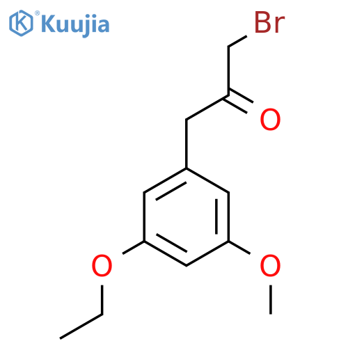 1-Bromo-3-(3-ethoxy-5-methoxyphenyl)propan-2-one structure