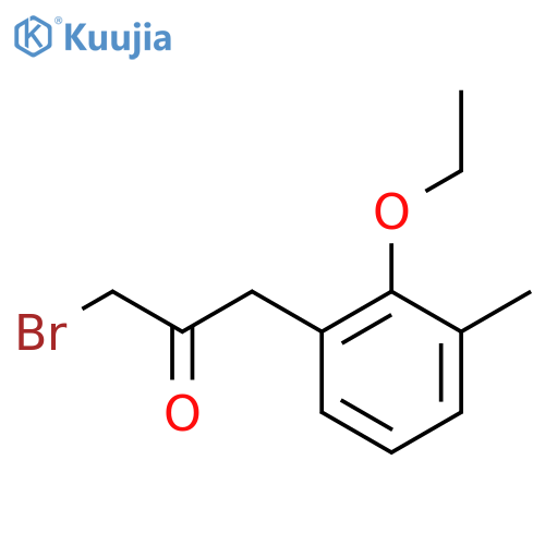 1-Bromo-3-(2-ethoxy-3-methylphenyl)propan-2-one structure