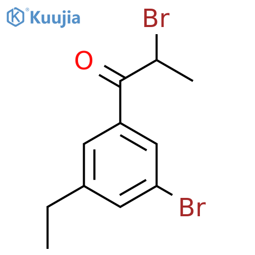 2-Bromo-1-(3-bromo-5-ethylphenyl)propan-1-one structure