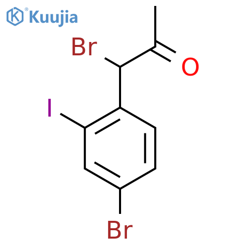 1-Bromo-1-(4-bromo-2-iodophenyl)propan-2-one structure