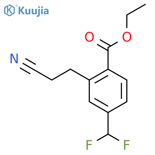 Ethyl 2-(2-cyanoethyl)-4-(difluoromethyl)benzoate structure
