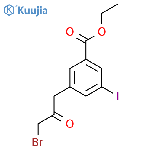 Ethyl 3-(3-bromo-2-oxopropyl)-5-iodobenzoate structure