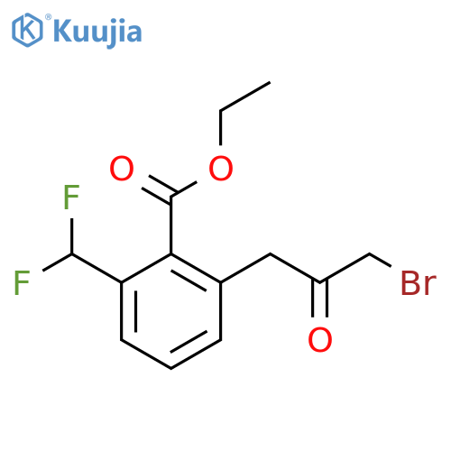 Ethyl 2-(3-bromo-2-oxopropyl)-6-(difluoromethyl)benzoate structure