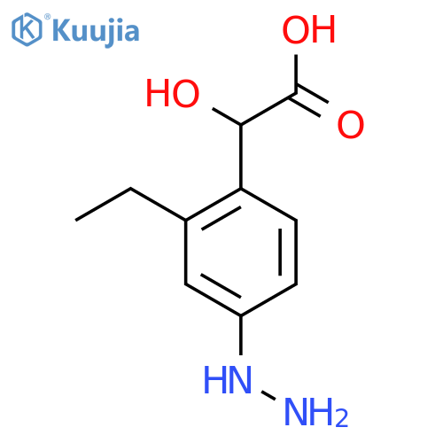 2-Ethyl-4-hydrazinylmandelic acid structure