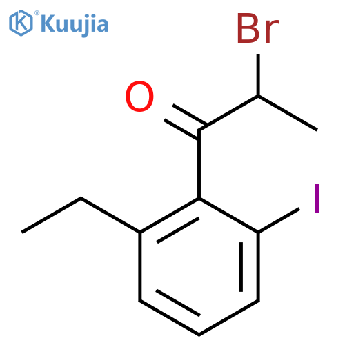 2-Bromo-1-(2-ethyl-6-iodophenyl)propan-1-one structure