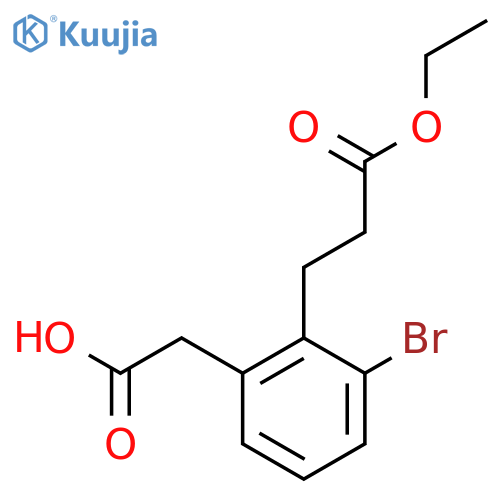 Ethyl 3-(2-bromo-6-(carboxymethyl)phenyl)propanoate structure