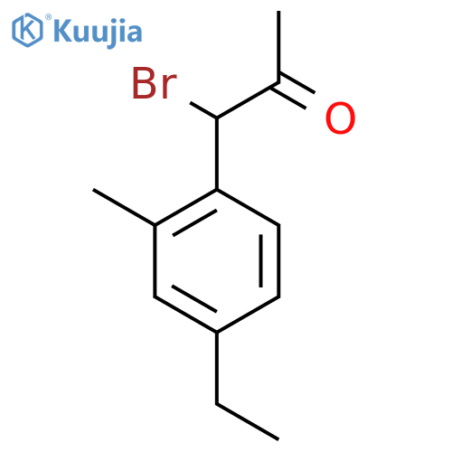 1-Bromo-1-(4-ethyl-2-methylphenyl)propan-2-one structure