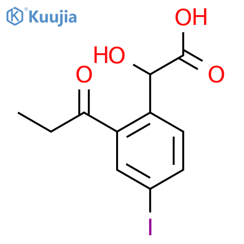 4-Iodo-2-propionylmandelic acid structure