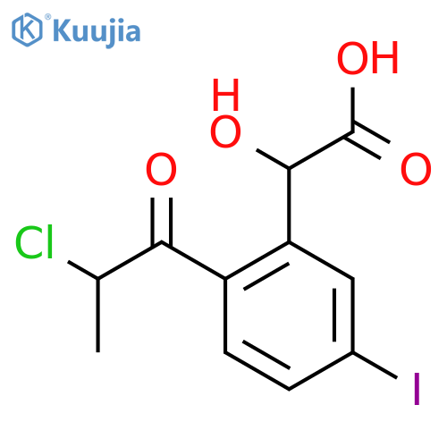 2-(2-Chloropropanoyl)-5-iodomandelic acid structure