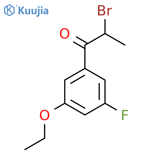 2-Bromo-1-(3-ethoxy-5-fluorophenyl)propan-1-one structure