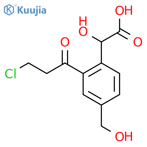 2-(3-Chloropropanoyl)-4-(hydroxymethyl)mandelic acid structure