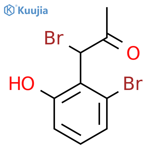 1-Bromo-1-(2-bromo-6-hydroxyphenyl)propan-2-one structure