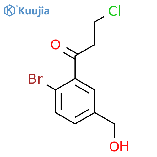 1-(2-Bromo-5-(hydroxymethyl)phenyl)-3-chloropropan-1-one structure