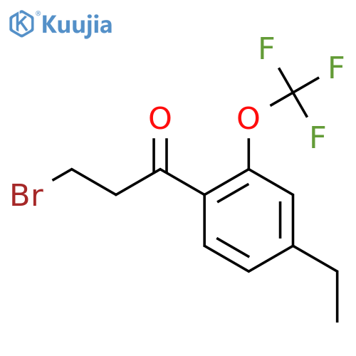 3-Bromo-1-(4-ethyl-2-(trifluoromethoxy)phenyl)propan-1-one structure