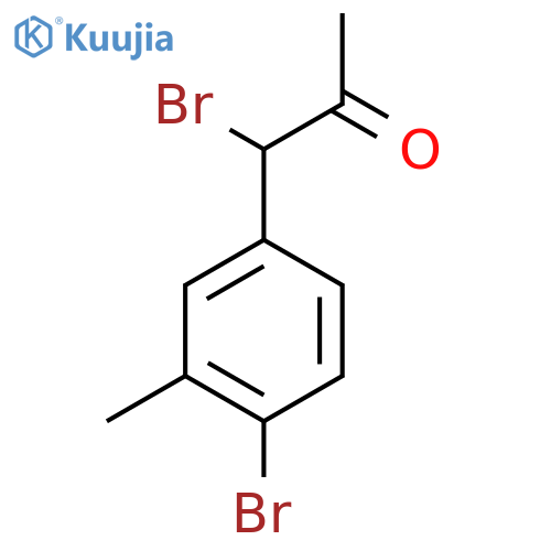 1-Bromo-1-(4-bromo-3-methylphenyl)propan-2-one structure