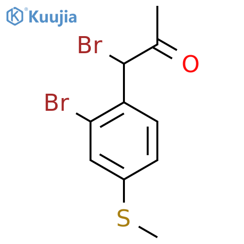1-Bromo-1-(2-bromo-4-(methylthio)phenyl)propan-2-one structure