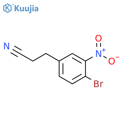 Benzenepropanenitrile, 4-bromo-3-nitro- structure