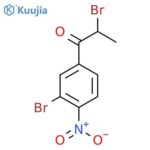 2-Bromo-1-(3-bromo-4-nitrophenyl)propan-1-one structure