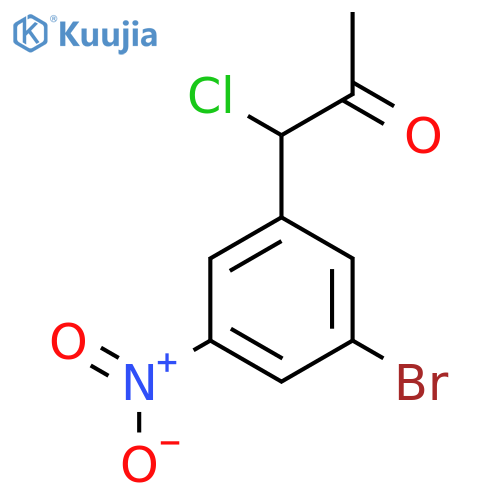 1-(3-Bromo-5-nitrophenyl)-1-chloropropan-2-one structure