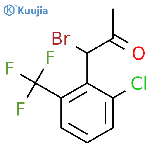 1-Bromo-1-(2-chloro-6-(trifluoromethyl)phenyl)propan-2-one structure