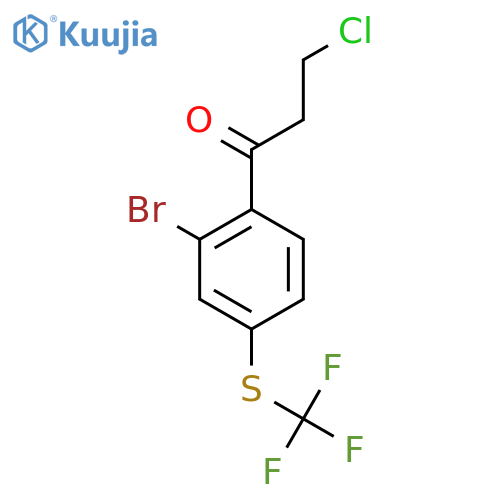 1-(2-Bromo-4-(trifluoromethylthio)phenyl)-3-chloropropan-1-one structure
