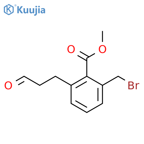 Methyl 2-(bromomethyl)-6-(3-oxopropyl)benzoate structure