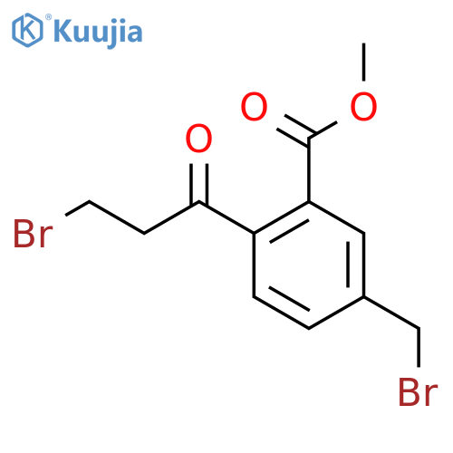 Methyl 5-(bromomethyl)-2-(3-bromopropanoyl)benzoate structure