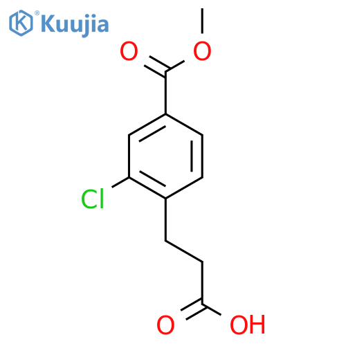 Methyl 4-(2-carboxyethyl)-3-chlorobenzoate structure