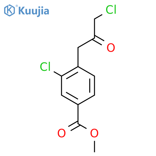 Methyl 3-chloro-4-(3-chloro-2-oxopropyl)benzoate structure
