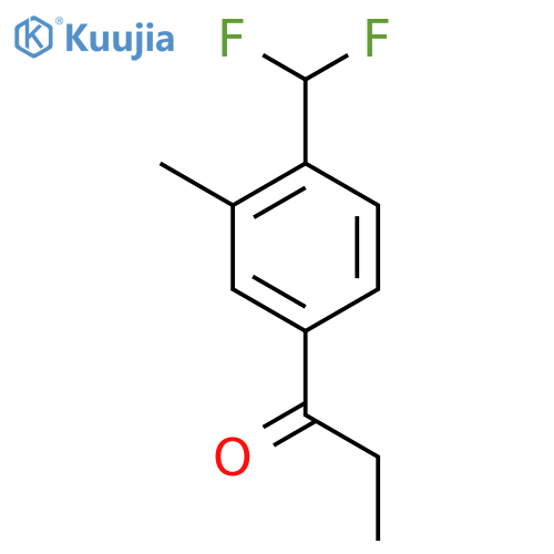 1-(4-(Difluoromethyl)-3-methylphenyl)propan-1-one structure