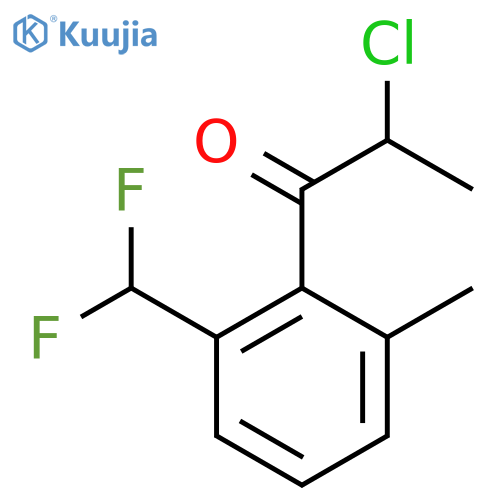 2-Chloro-1-(2-(difluoromethyl)-6-methylphenyl)propan-1-one structure